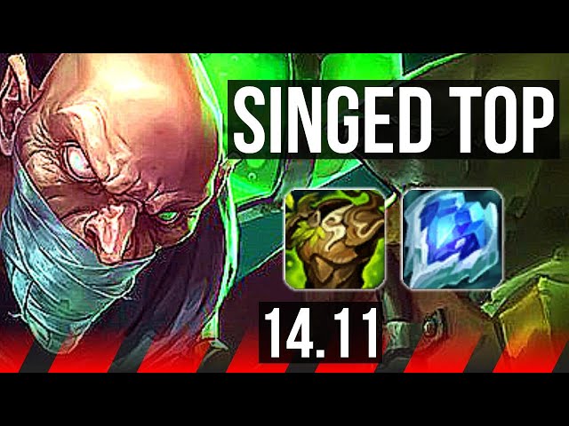 SINGED vs TRISTANA (TOP) | Rank 4 Singed | EUW Challenger | 14.11