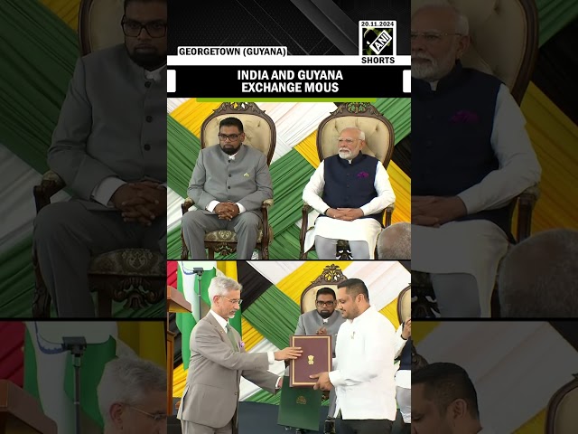 India and Guyana exchange MoUs in presence of PM Narendra Modi, Guyana President Dr Irfaan Ali