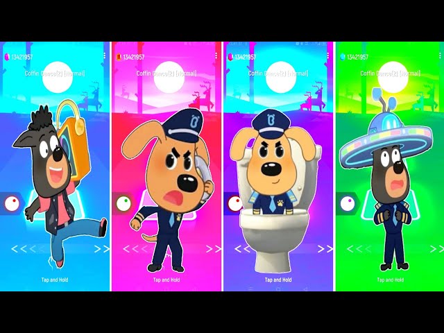 Police Officer 🆚 Sheriff Labrador 🆚 Sheriff Labrador Toilet 🆚 Police Officer 🎶 Tiles Hop EDM Rush