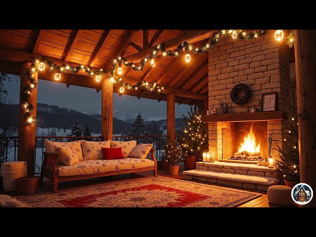 Cozy Winter Cabin Ambience❄️Crackling Fireplace, Howling Winds &Snowstorm Sounds for a Restful Sleep