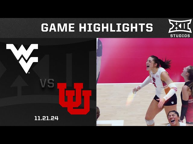 West Virginia vs. Utah Women's Volleyball Highlights (11.21.24) | 2024 Big 12 Volleyball