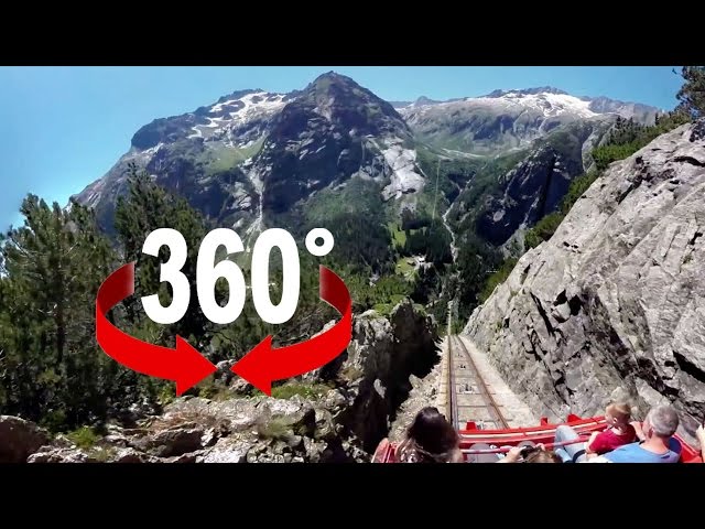 360° ride | Gelmerbahn | Europe's steepest funicular