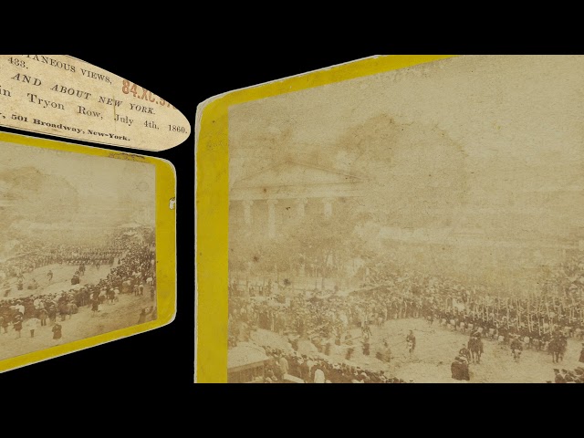 Highlanders marching in Tryon Row, July 4 1860 (VR 3D still-image)