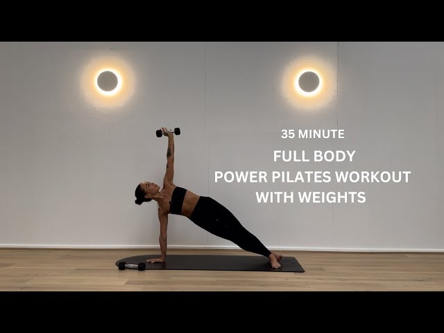 35 MINUTE FULL BODY POWER PILATES WITH WEIGHTS | HIIT x Pilates Workout | At Home Dumbbell Workout