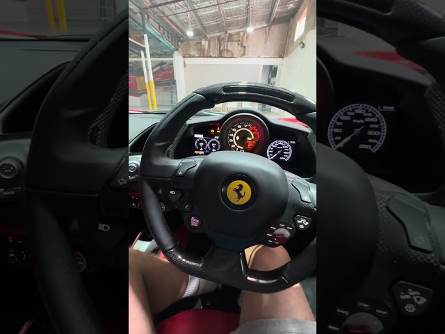 Ferrari 488 GTB cold start | Red Interior