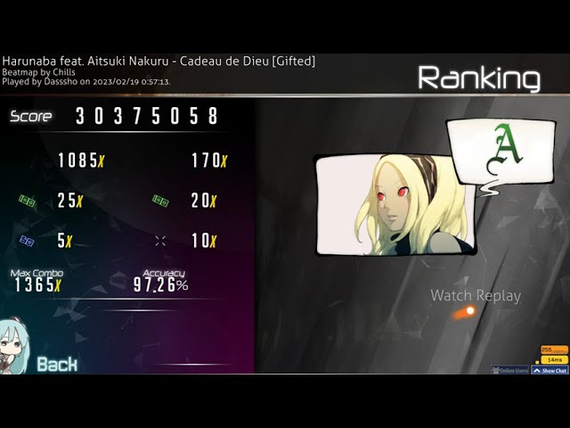 osu! | Aitsuki Nakuru - Cadeau de Dieu [Gifted] 1365x Global♯21