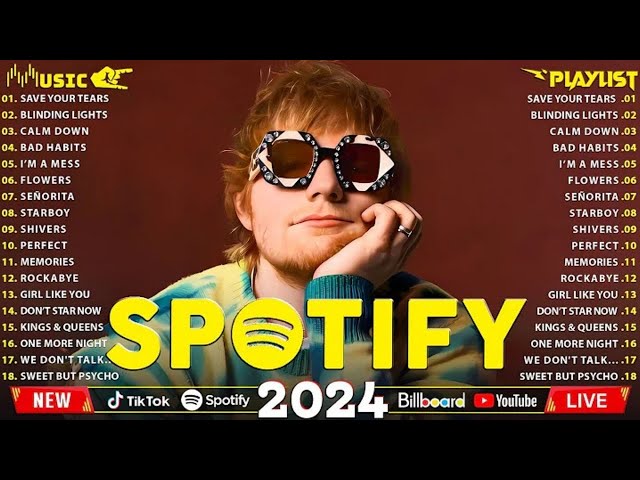 Ed Sheeran, Bruno Mars, Dua Lipa, Adele, Maroon 5, Rihanna, The Weeknd🌟 Pop Music In English 2024