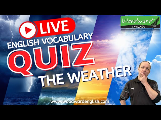 The WEATHER ☀️ English Vocabulary Quiz 🔴 LIVE English Lesson