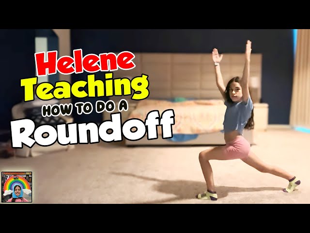 Helene Teaching How To Do A Roundoff | Helene Turcotte