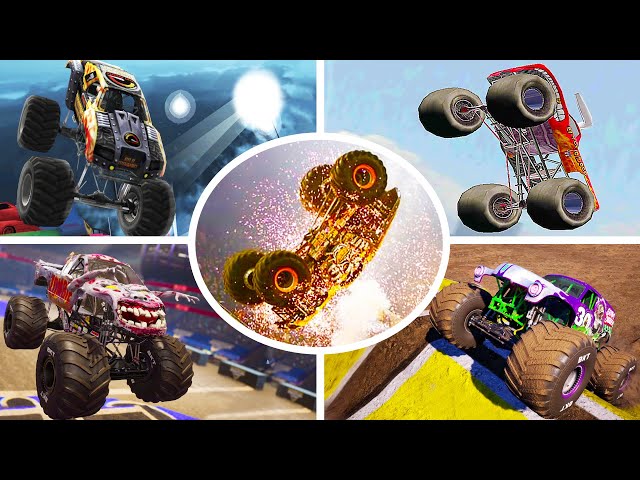 Can You Complete a Double Backflip in EVERY Monster Jam Game?