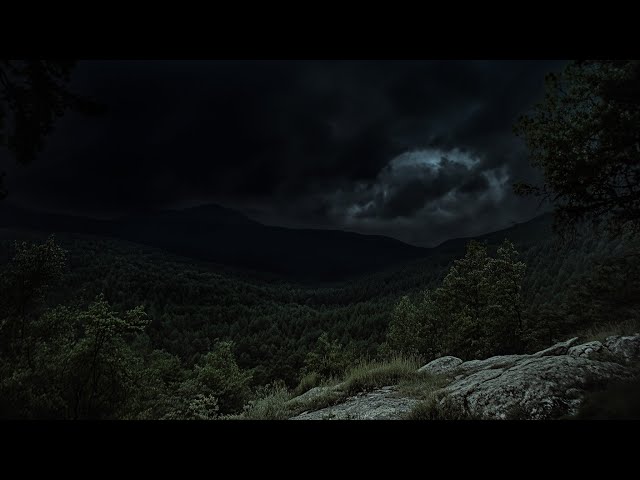 Creepy Thunderstorm in Mountains | Calm Before the Storm Ambience | Deep Distant Thunders | 3 HOURS