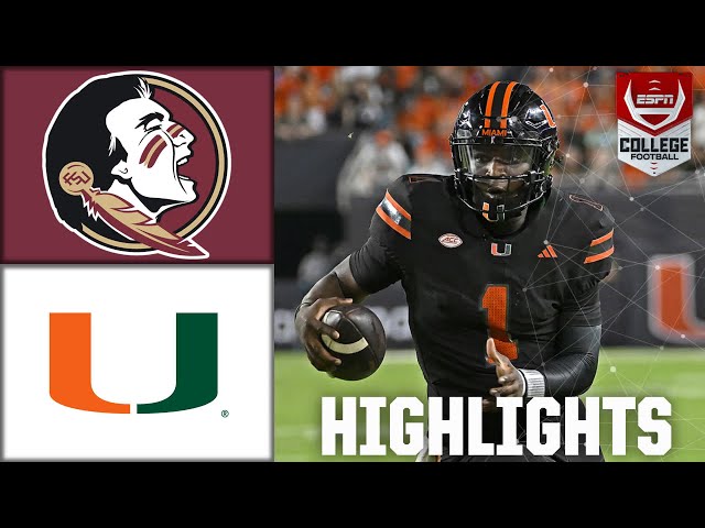 Florida State Seminoles vs. Miami Hurricanes | Full Game Highlights | ESPN College Football