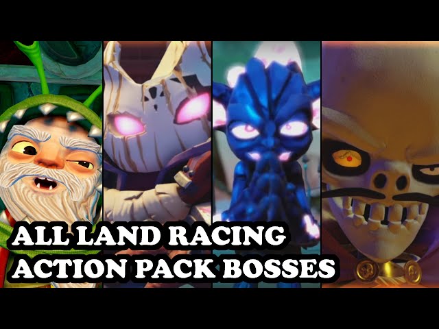 Skylanders Superchargers - All Bosses (Boss Pursuit) & Capture Scenes - Land Racing Action Pack