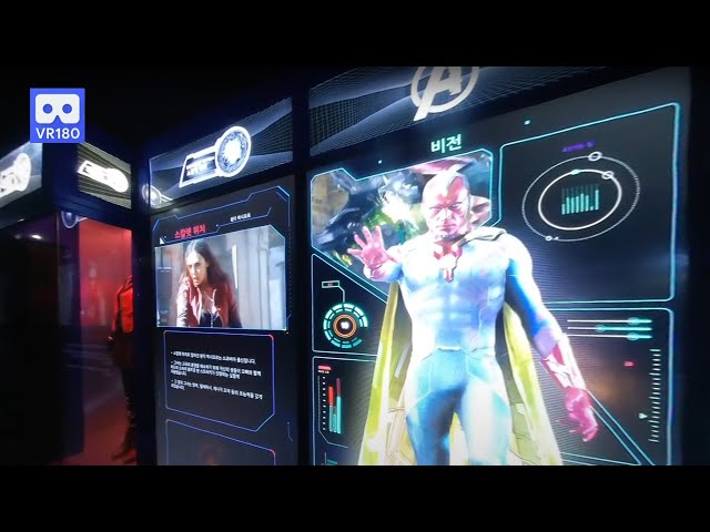 3D 180VR 4K Vision & Wanda Maximoff Scarlet Witch in Marvel Avengers Station