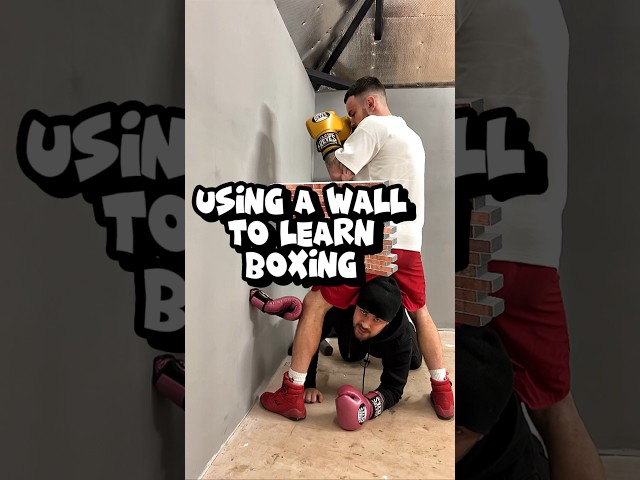 Using a WALL to learn boxing?! 🧐🤯 #boxing #learntobox #viral #boxingtraining #shorts