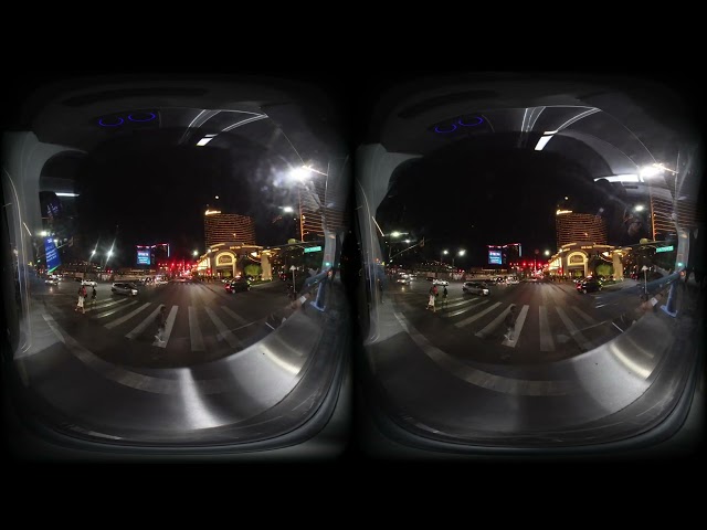 Vegas Strip on the Deuce: 8K 3D 180° VR Bus Experience at night, just people watching and cruising!