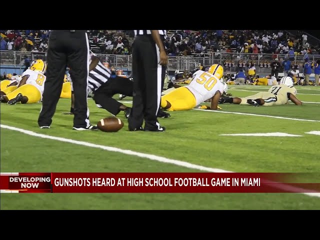 Shooting scares players during high school football game in Miami