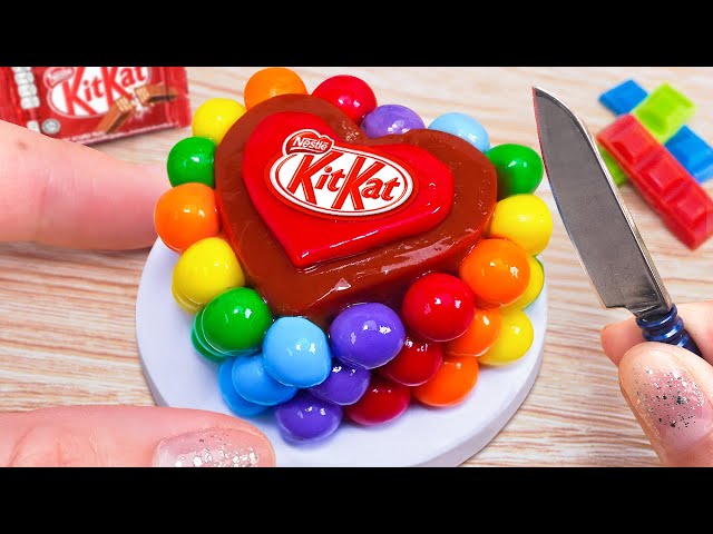 Colorful Miniature Heart Cake 🌈 Satisfying Miniature Chocolate Cake for Any Occasion 🌸