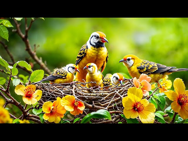 Colorful birds and relaxing music | Breathtaking Nature & Wonderful Birds Songs | Stress Relief