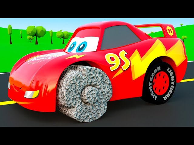 Race Through the Rainbow Track! | Colorful Car Racing