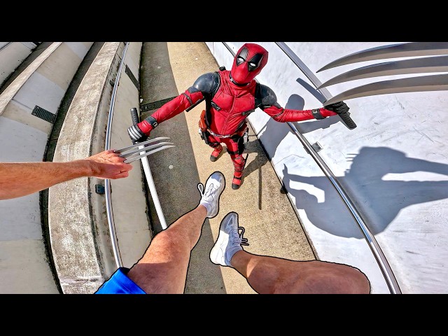 DEADPOOL vs WOLVERINE - Real Life Parkour POV Chase