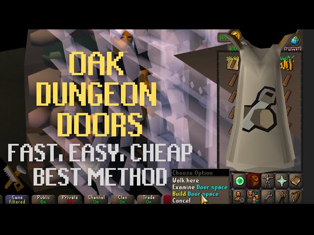 Oak Dungeon Door Quick Guide OSRS - 400k+ XP/Hour & No Mouse Movement