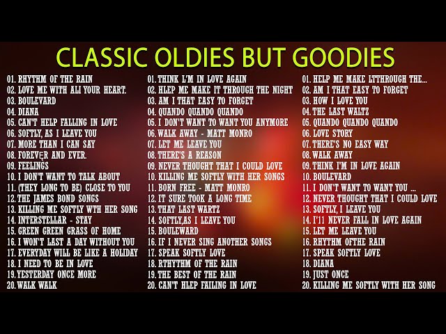 Golden Oldies But Goodies 1960s & 1970s🎤Paul Anka, Frank Sinatra, Johnny Cash, Dean Martin, Bee Gees