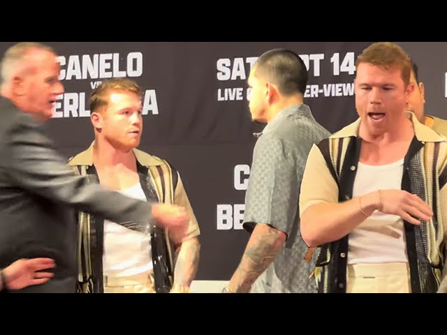 Canelo SQUARES UP & NEARLY F*CKS UP Edgar Berlanga after HEATED ALTERCATION; SPANKS DAT ASS on Him