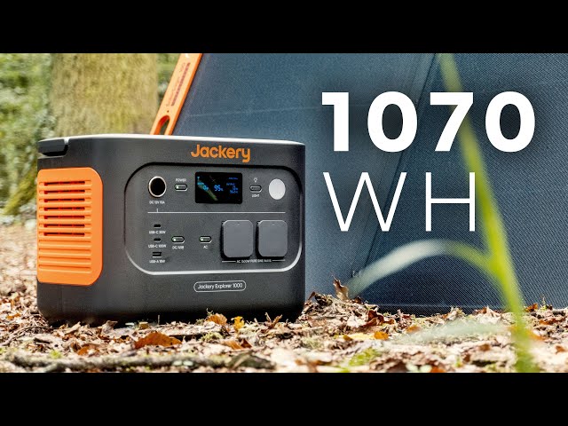 Jackery Solargenerator 1000 V2 power station with solar panel for outdoor film shoot