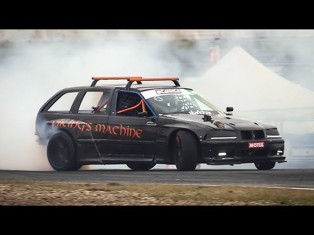 BMW E36 Touring Drift Car w/ M50 Straight-6 Turbo Engine in action!