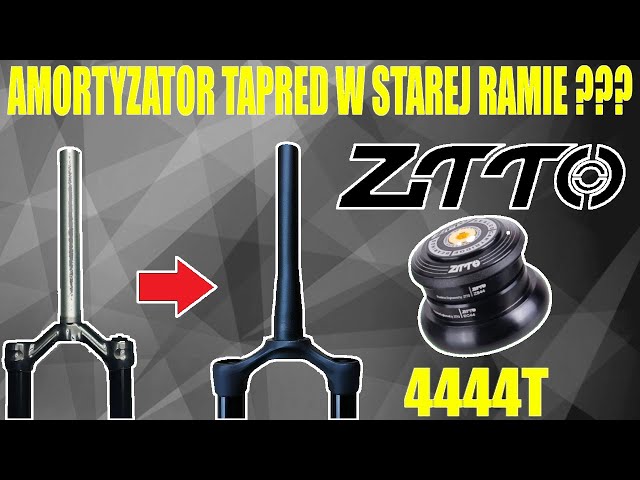 STERY ZTTO 4444T // JAK ZAMONTOWAĆ AMORTYZATOR Z RURĄ STOŻKOWĄ TAPERED DO RAMY Z GŁÓWKA 44mm