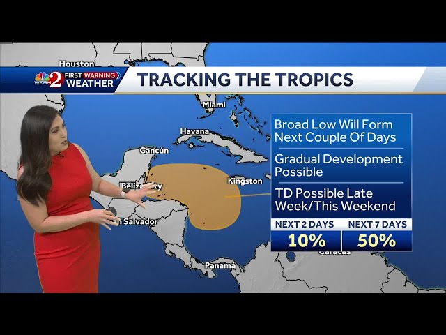 Tropical wave in Caribbean now has 50% chance of formation, NHC says