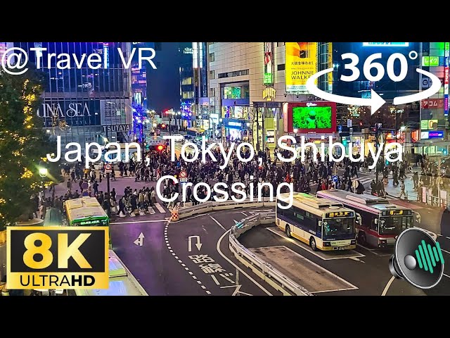 Japan, Tokyo, Shibuya Scramble Crossing - Best Apple VisionPro/Quest 3 Travel 8K 360 VR Experience