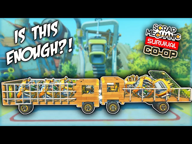 ADVENTURING for Farmers to Get ALL the SPUDGUNS! (Scrap Mechanic Co-op Survival Ep.12)