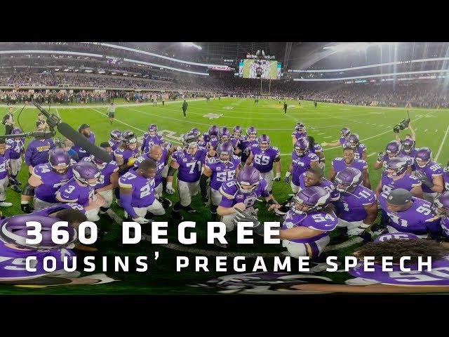 360° Look at Kirk Cousins' Pregame Speech vs. Green Bay Packers | Minnesota Vikings