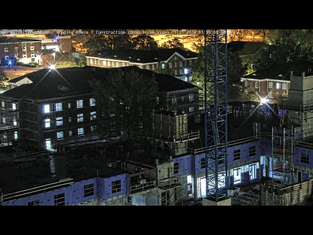 New University Student Housing Phase 1 Construction (Quad Drive View)