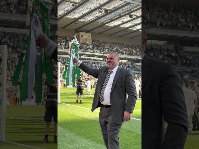 Ange Postecoglou gets a Huge Cheer from Celtic Fans 🙌 🏆 | #shorts