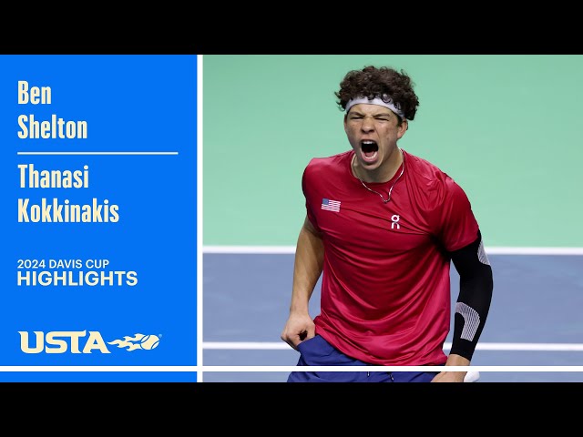 Ben Shelton vs. Thansi Kokkinakis Highlights | 2024 Davis Cup