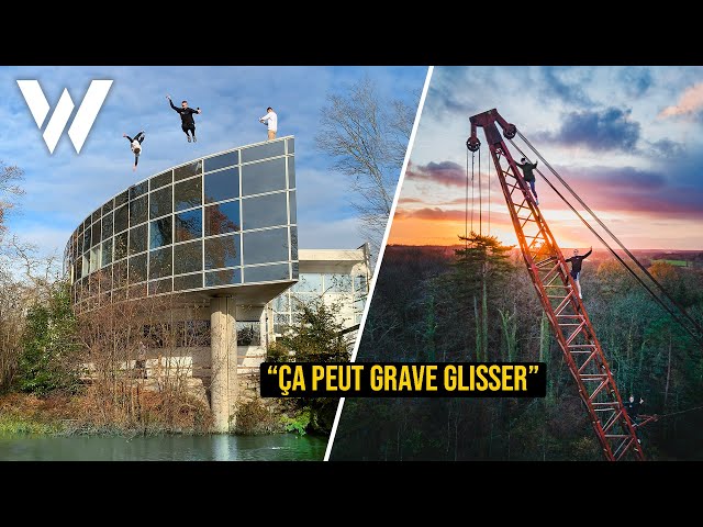 We CLIMB an ABANDONED CRANE and we JUMP from a ROOF / CLIFF DIVING