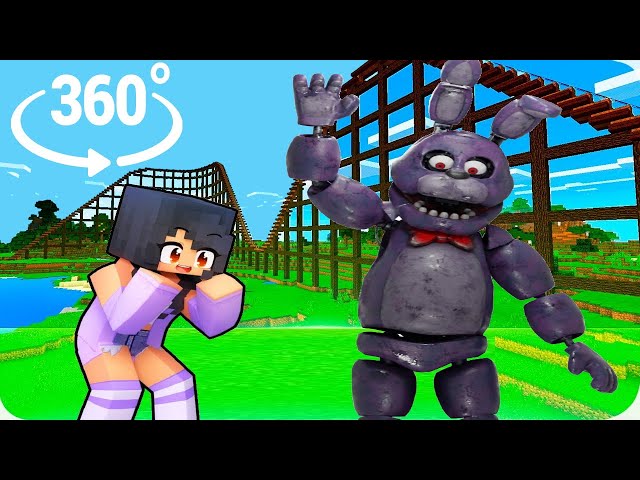 APHMAU saving friends from BONNIE - Roller Coaster Minecraft 360°