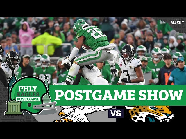 Philadelphia Eagles-Jacksonville Jaguars Postgame Show: Saquon Barkley, DeVonta Smith star for Birds