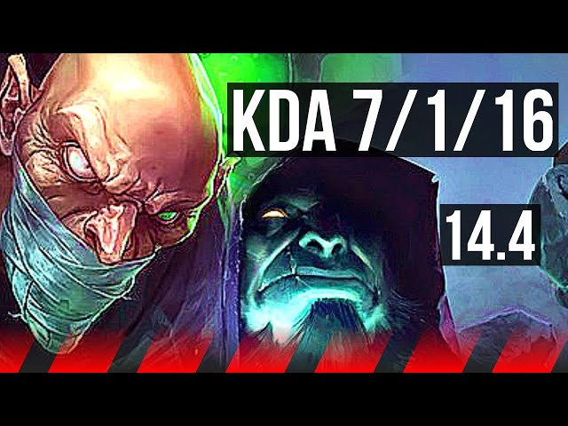 SINGED vs YORICK (TOP) | 7/1/16, Rank 7 Singed, 300+ games | TR Grandmaster | 14.4