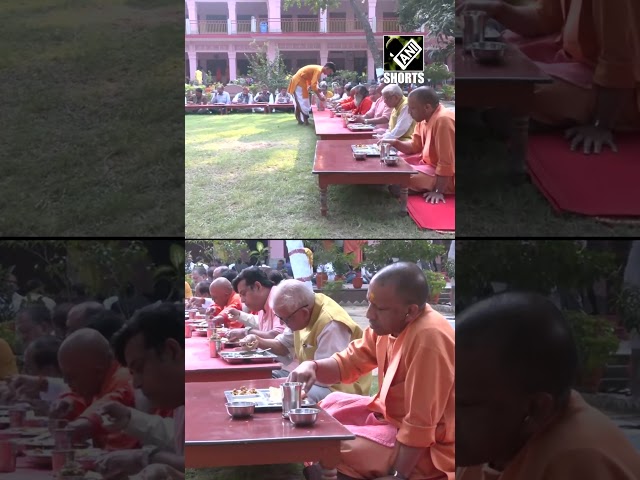 Viral: UP CM Yogi Adityanath enjoys ‘Prasad’ at holy Gorakhnath Temple in Gorakhpur