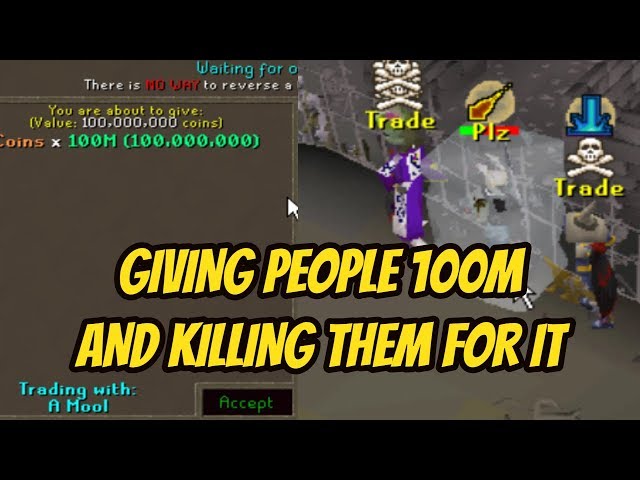 Giving People 100M In The Wilderness And PKing Them For It