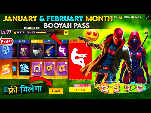 Next January & February Booyah Pass 🤯🥳| Next Booyah Pass Free Fire | December Booyah Pass Free Fire