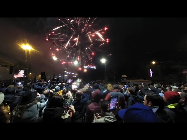 3D VR180 Fireworks at the entry into New Year 2022 in Romania