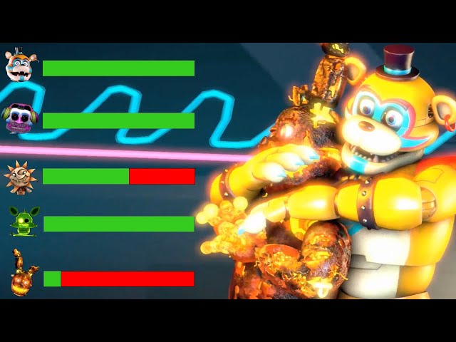 [SFM FNaF] Arcade Mayhem vs Security Breach WITH Healhbars