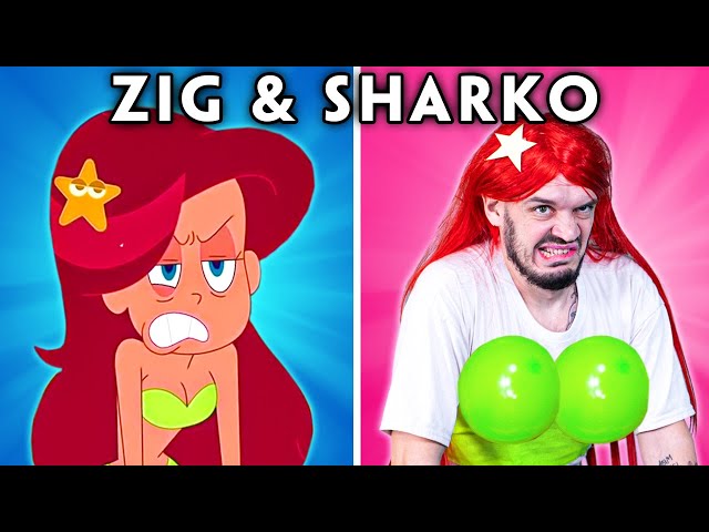 ZIG AND SHARKO WITH ZERO BUDGET - Zig & Sharko and Marina Funny Cartoon Parodies