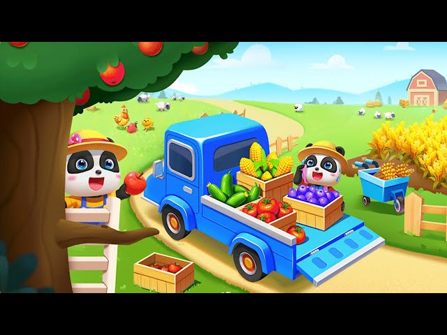 BabyBus Town: My Farm #2 - Help Farmer Kiki and Join Fruits and Vegetables Harvest - Baby Panda Game