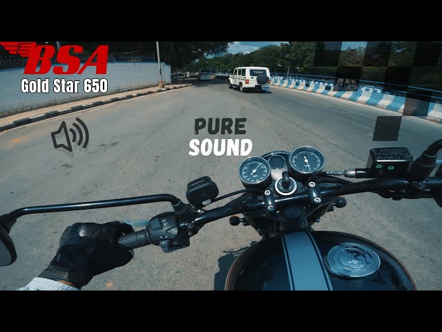 BSA GOLD STAR 650 | PURE SOUND | HYPER RIDE | LANE FILTERING | LAUNCH TEST [RAW ONBOARD]